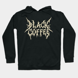 Grim Brew: Black Coffee Death Metal Parody Logo Hoodie
